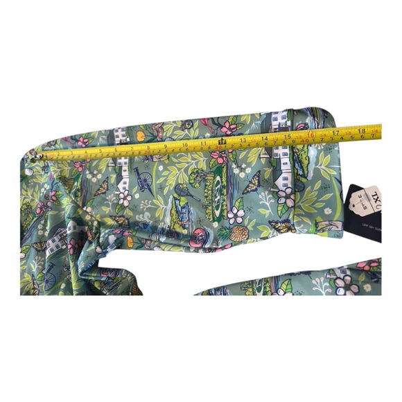 Katherine Way 2X UPF 50+ Botanical Print Sun Golf  Shirt Made USA NWT Stretchy - Picture 6 of 15